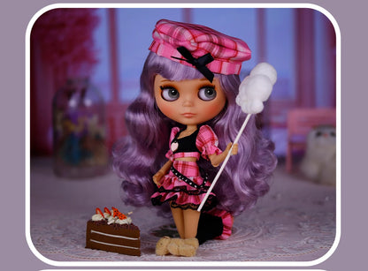 ICY DBS Blythe Doll – Tan Skin Matte Face with Eyebrows, 1/6 BJD Joint Body, Anime Christmas Gift