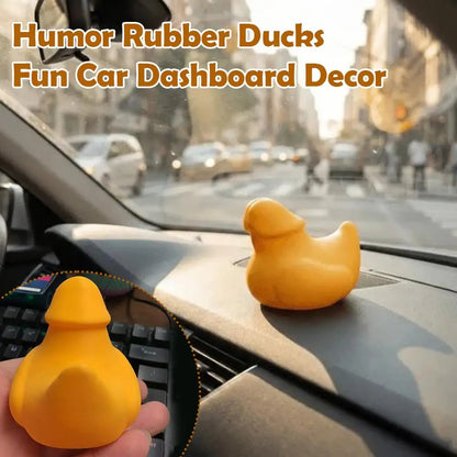 Funny Mini Duck Prank Ornament - Hilarious Gag Gift Figurine for Office Desks and Car Interiors