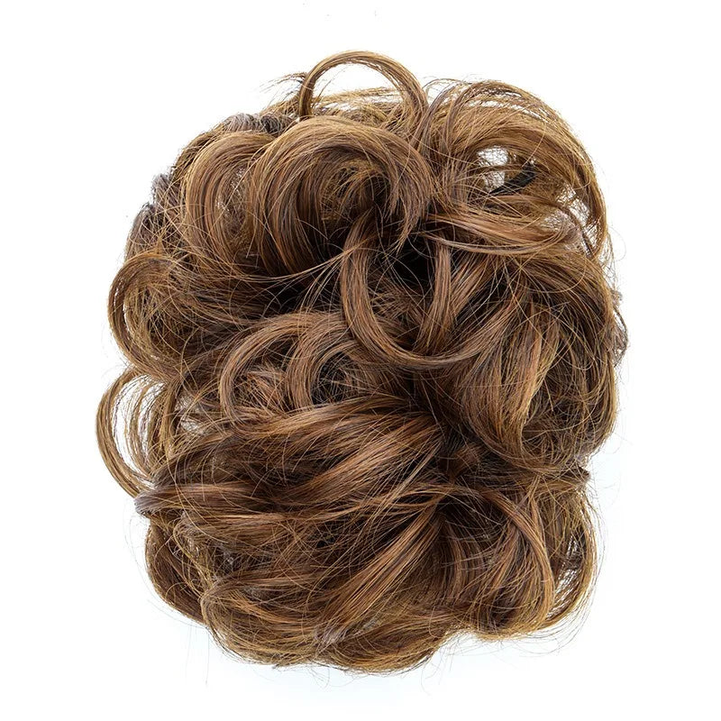H&STAR Synthetic Messy Bun Hairpiece – Claw Clip-on Hair Extension, Natural Hair Color Chignon Updo Wig for Women