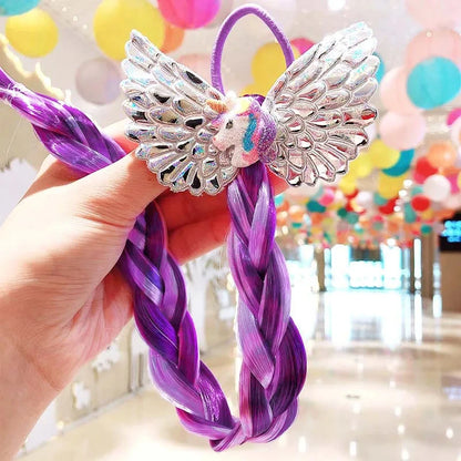 Girls Elsa Cosplay Headband - Snowflake Crown & Braid Hair Accessory, Princess Bow Hair Ornament