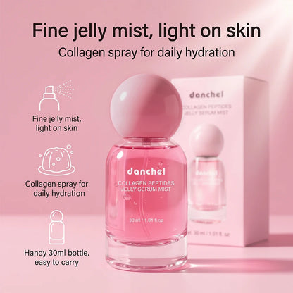 Collagen Peptide Jelly Serum Mist - 2-in-1 Hydrating Facial Serum and Moisturizing Spray for Smooth, Dewy Skin