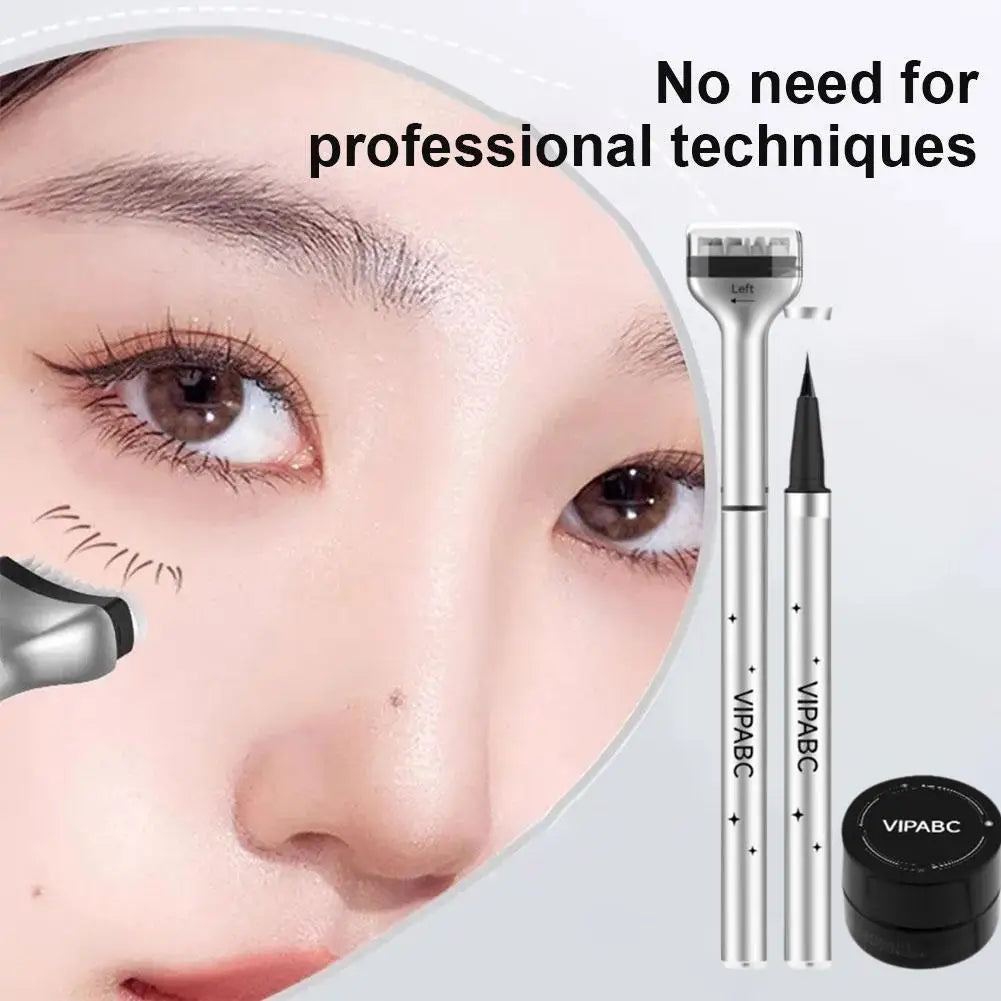 Eyelash Seal DIY Lower Lash Extension Stamps - Silicone Makeup Tool for Beginners, Convenient Natural Simulation Mascara Stick