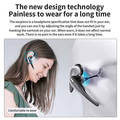 NEW 2022 Bluetooth Business Earphone – Wireless Single Handsfree Earbuds with HD Call & Microphone for Driving