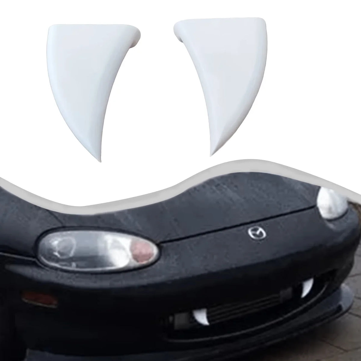 2-Piece Monster Car Fangs - Funny Halloween & Christmas Vehicle Decorations