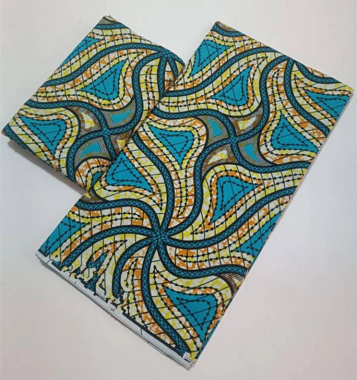 African Real Wax Print Fabric 100% Cotton - Ghana Style Ankara Pagne Nigeria Wax Tissu Soft Printed Fabric