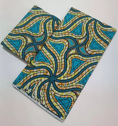 African Real Wax Print Fabric 100% Cotton - Ghana Style Ankara Pagne Nigeria Wax Tissu Soft Printed Fabric