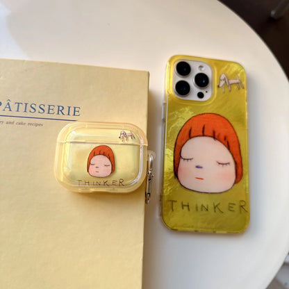 Cartoon Little Girl Soft TPU Silicone Case for AirPods 1/2/3/4 & Pro 2 — Protective Cover for AirPods 4