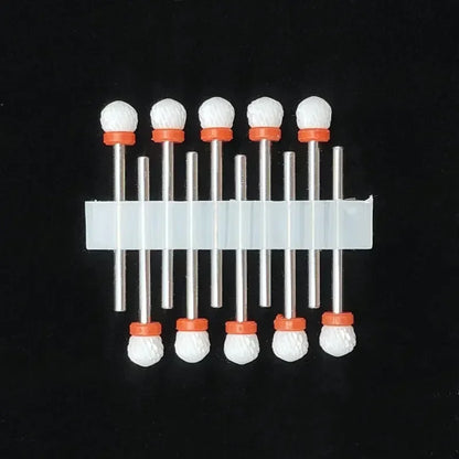 10PCS Ceramic Nail Drill Bits - Rotary Milling Cutters for Gel Polish Removal & Nail Grinding Machine Accessories