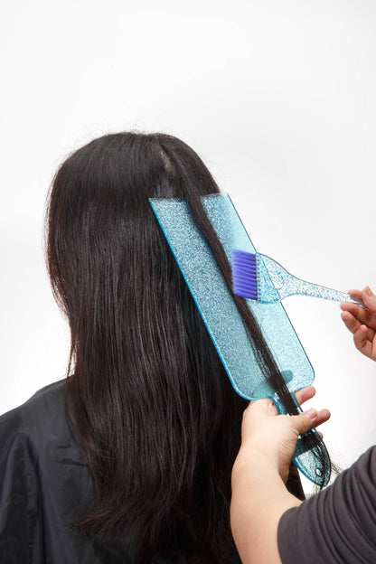 4pcs Hair Dye Bowl & Brush Set – Crystal Shiny Coloring Mix Board for DIY & Professional Hairdresser Styling Tools