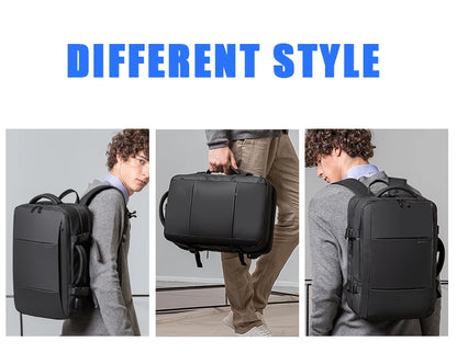 BANGE Expandable Men’s Waterproof Laptop Backpack – 17.3" Large Capacity Hiking & Travel Bag