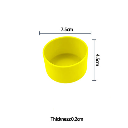 For Better Life , 7.5cm Soft Silicone Cup Bottom Protector Sleeve - Anti-Damage Accessory for Glass Water & Tea Bottles