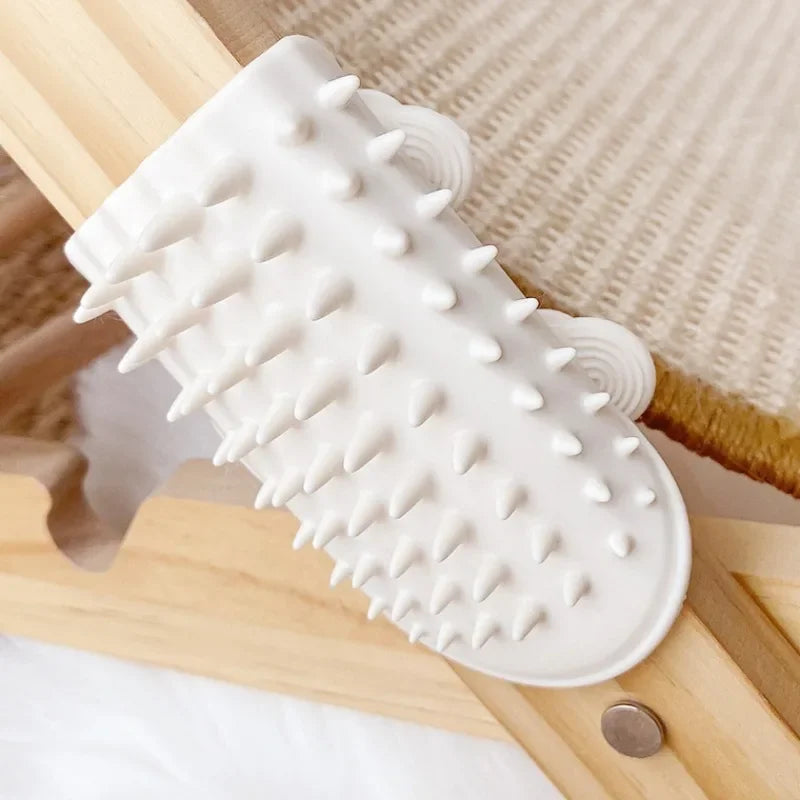 Pet Cat Hair Removal Comb - Self Cleaning Grooming Massage Brush & Wall Corner Scratcher for Kittens