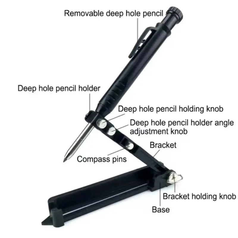 Multi-Function Adjustable Contour Gauge – Measuring & Scribing Ruler for Deep Holes, DIY Woodworking Compass Tool