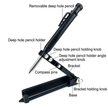 Multi-Function Adjustable Contour Gauge – Measuring & Scribing Ruler for Deep Holes, DIY Woodworking Compass Tool