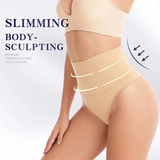 Women's Sexy High Waist Thong Shaper - Slimming Tummy Control Panties, Butt Lifter Shapewear Lingerie Fajas