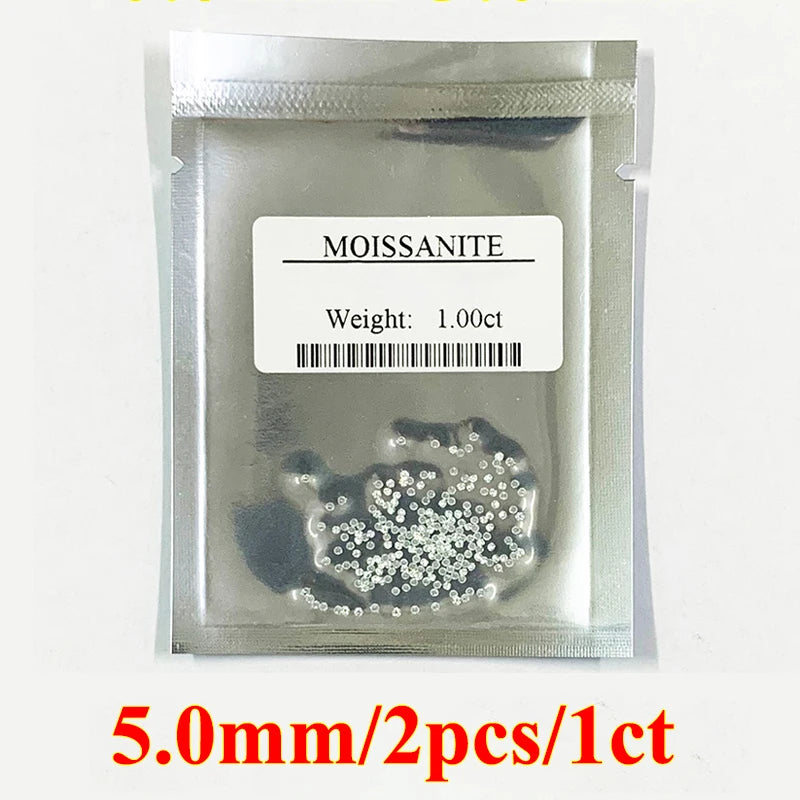 1CT Lab-Grown Moissanite Diamonds – D Color VVS1 Loose Gemstones, Full Size 0.7mm-20mm