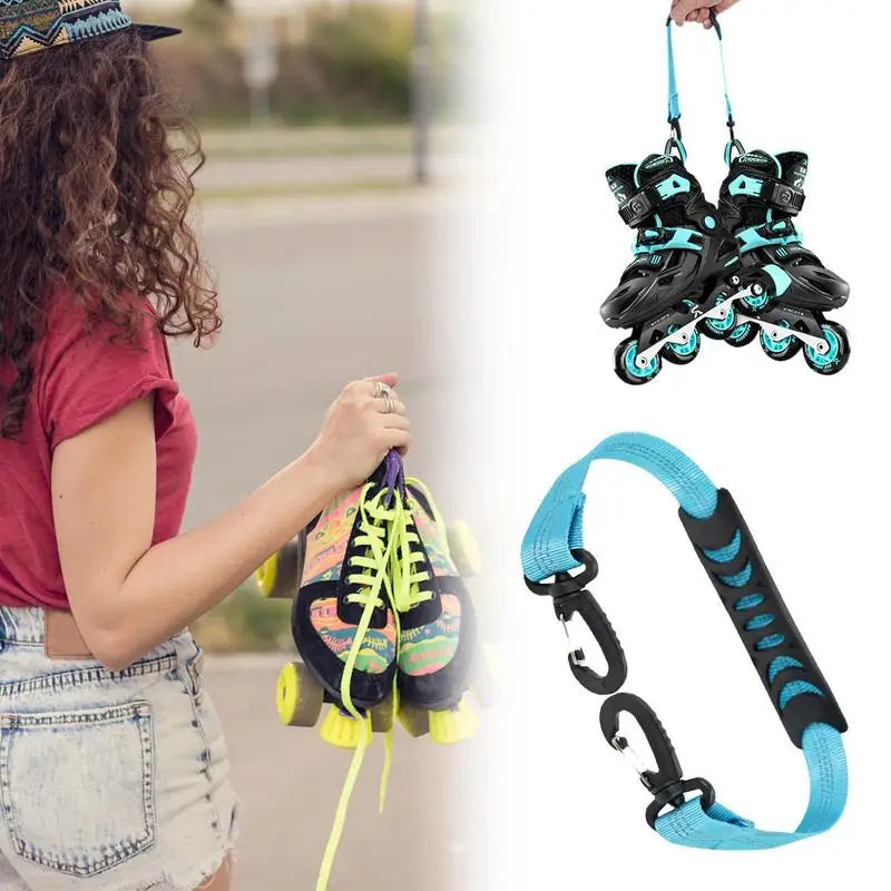 Portable Ski Boot and Inline Skate Carrying Straps - Adjustable Straps for Men & Women, Ideal for Ice Skates and Winter Skiing Equipment Accessories