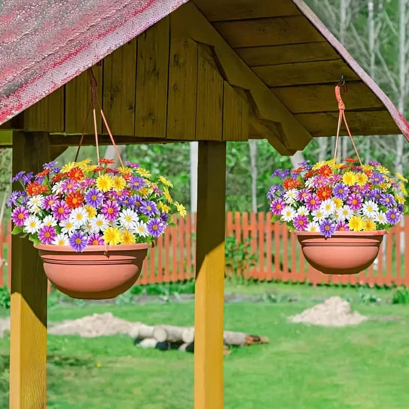 5/10 Pcs Realistic Artificial Daisy Bouquet – UV-Resistant Faux Flowers for Home, Garden, Office & Outdoor Spring/Summer Decor