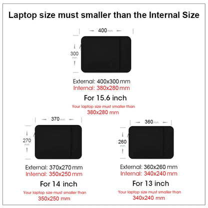 Laptop Sleeve Bag Case - Protective Notebook Cover for MacBook Air Pro 13-15.6 Inch, Lenovo, Dell, HP & More