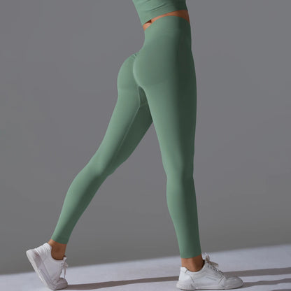 Women's Seamless Yoga Leggings – High Waist Tummy Control, Scrunch Butt Lifting Gym Workout & Outdoor Sports Fitness Pants