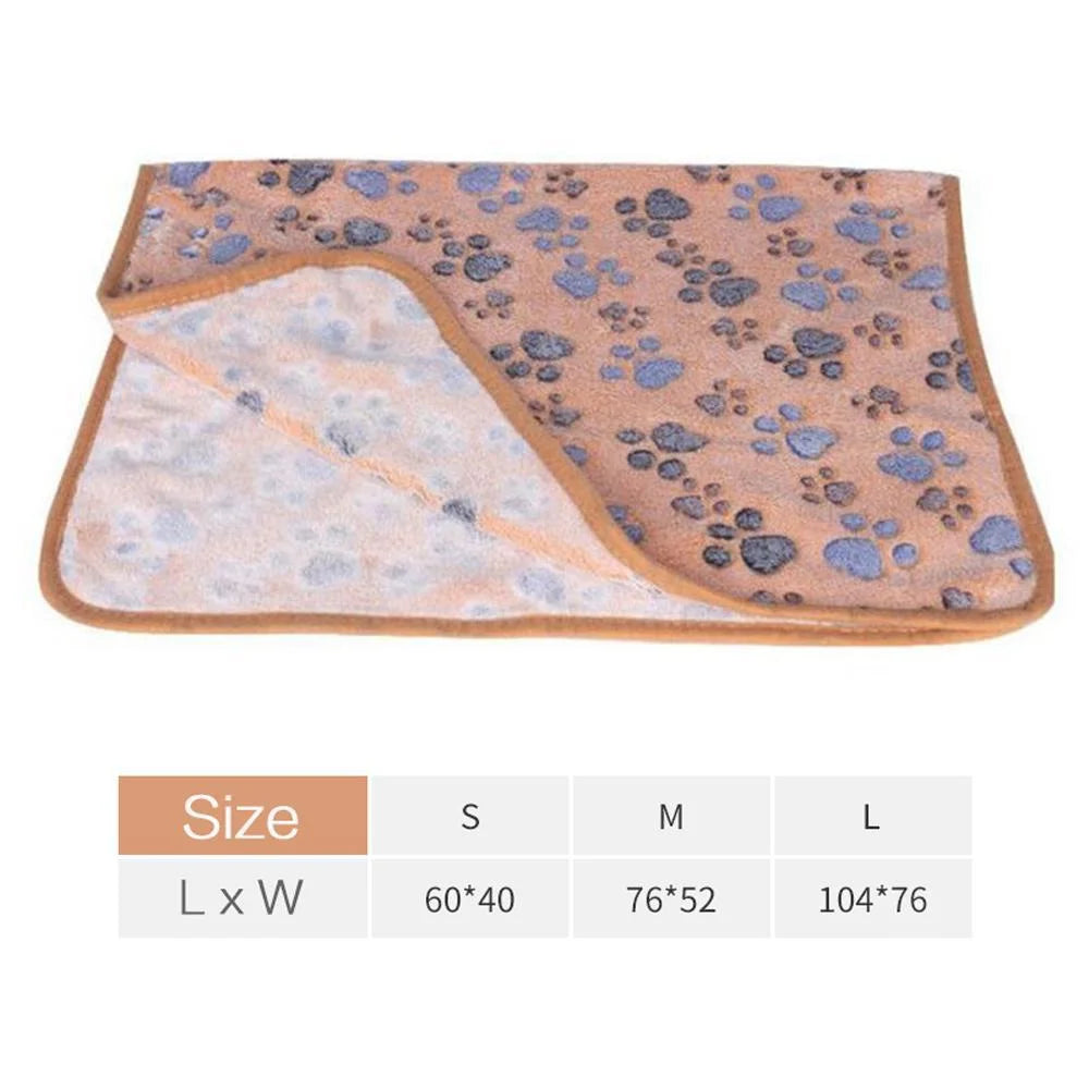 Soft and Fluffy Pet Blanket – High-Quality Cartoon Pattern Mat | Warm and Comfortable for Cats and Dogs
