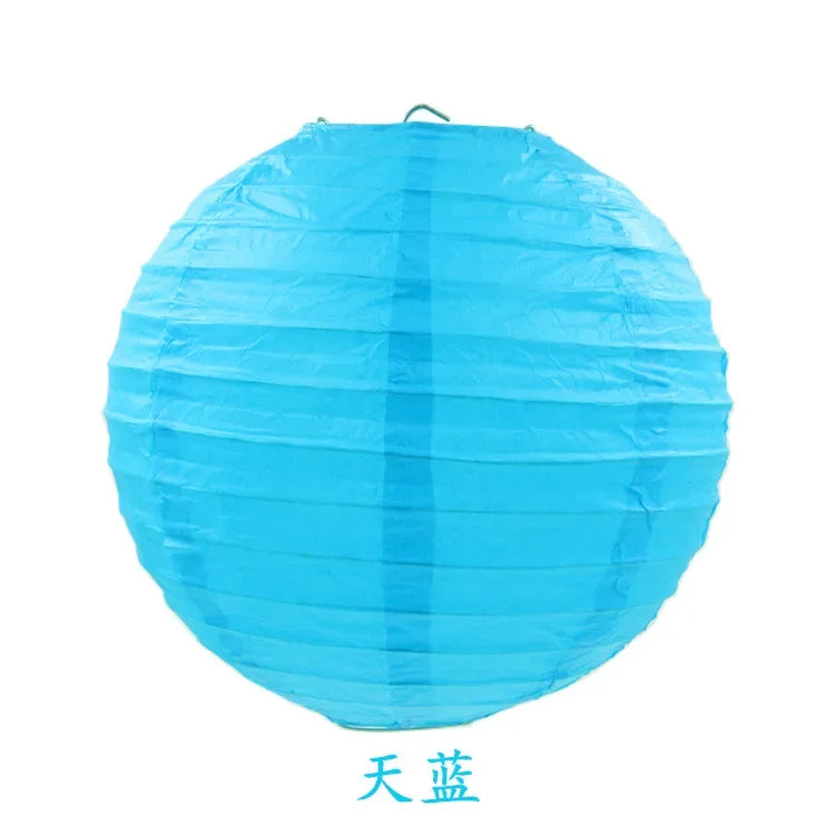 Round Paper Lanterns for Birthday Wedding Party Decor, DIY Hanging Lampion Balls, 4/6/8/10/12/14/16 Inch Craft Supplies