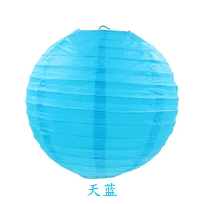 Round Paper Lanterns for Birthday Wedding Party Decor, DIY Hanging Lampion Balls, 4/6/8/10/12/14/16 Inch Craft Supplies