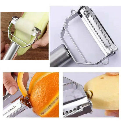 Stainless Steel Multifunctional Kitchen Peeler | Durable Vegetable & Fruit Peeler | Potato Slicer | Household Shredder