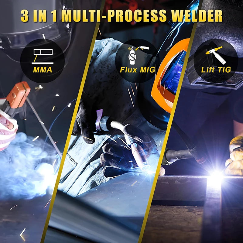 HIZONE 3-in-1 Mig Welding Machine – Intelligent Inverter Portable Welding Equipment 110V
