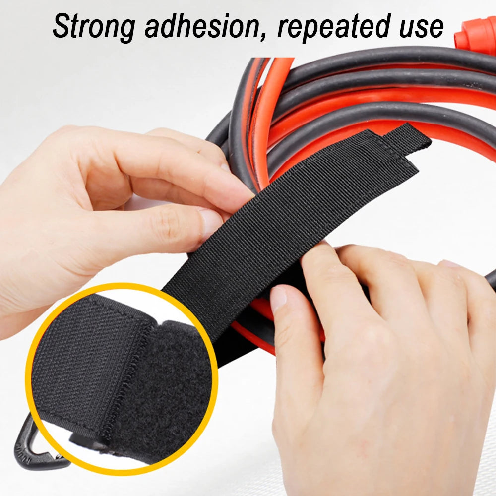 Cord Organizer Holder with Triangle Buckle - Wire Manager Power Cord Management Nylon Heavy Cord Storage Straps for Cables