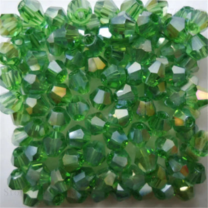 Isywaka 3–8mm Austria Crystal Bicone Glass Beads – Colorful Faceted Loose Spacer Beads for DIY Jewelry Making, Bracelet & Charm Craft Supplies