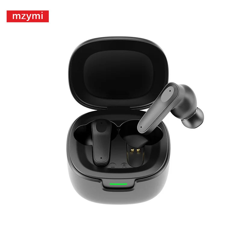 mzymi A98 TWS True Wireless Earbuds | ENC Noise-Reducing Waterproof Sport Headphones