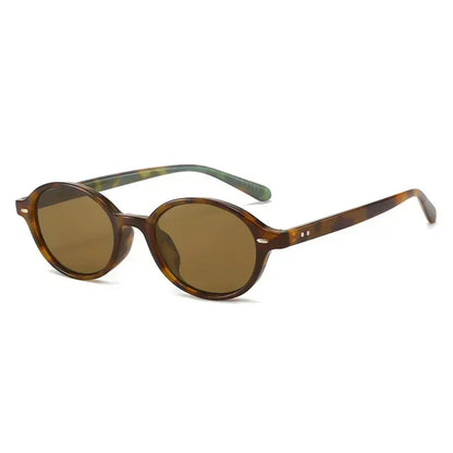 Retro Oval Rivet Sunglasses for Women & Men – UV400 Vintage Fashion Eyewear