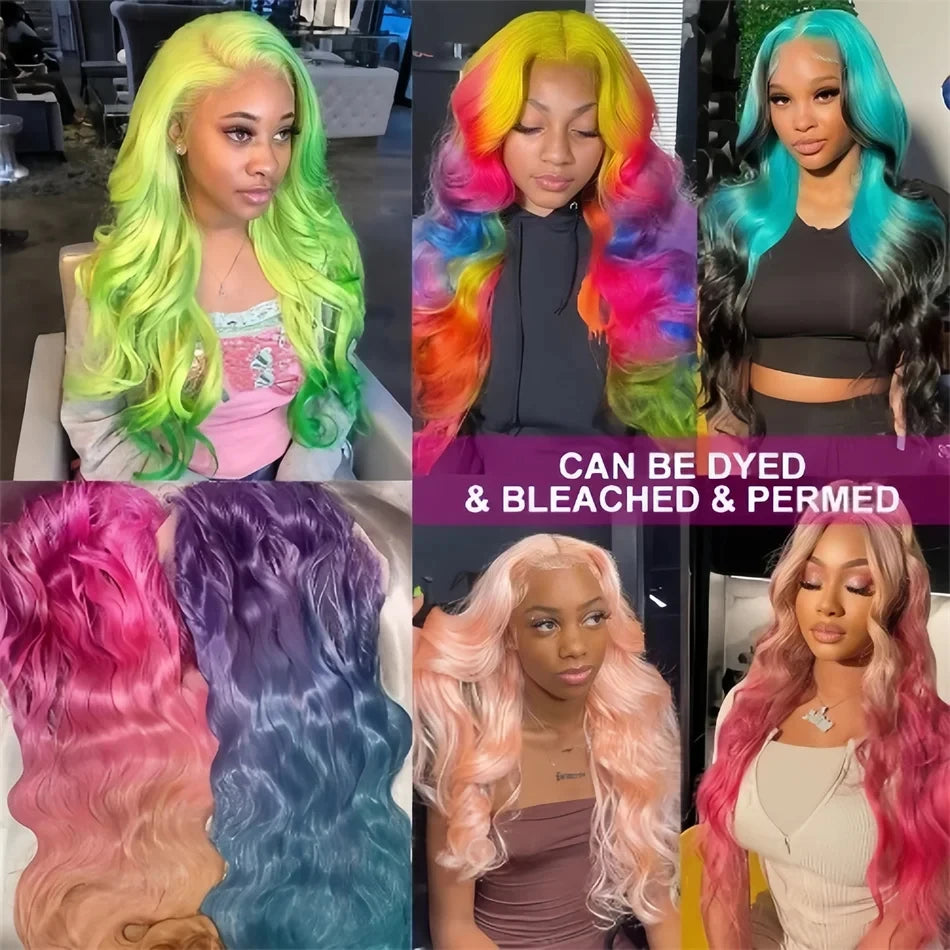 13x6 HD Lace Frontal Wig – Transparent 613 Blonde Body Wave Human Hair Wig, 250 Density