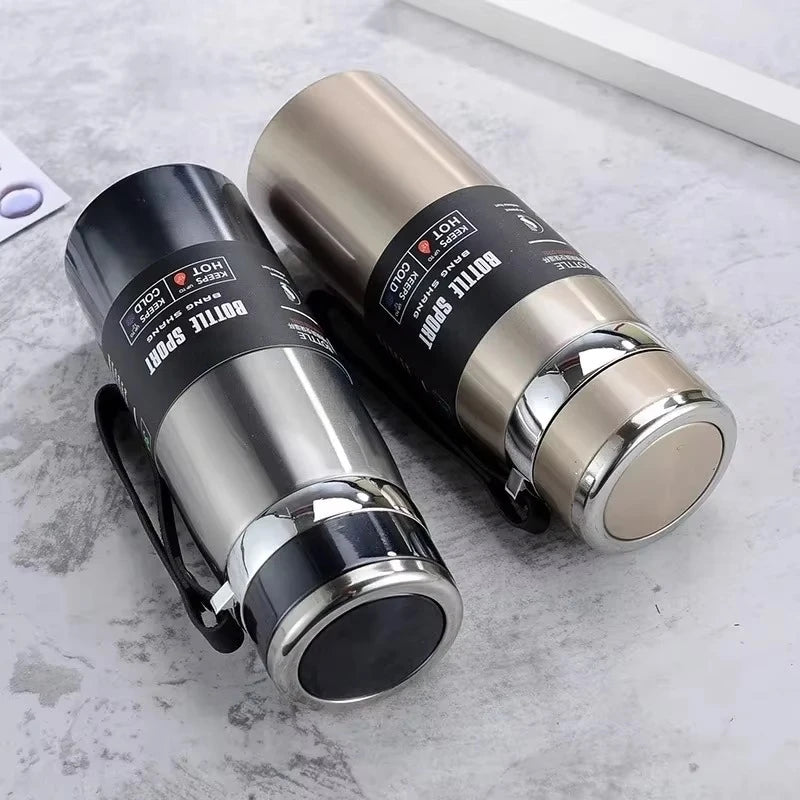 1L Stainless Steel Thermal Water Bottle – Vacuum Insulated Thermos Flask for Hot & Cold Drinks, Coffee & Tea Travel Bottle