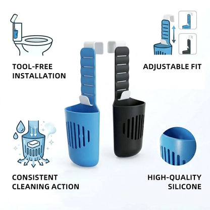 Silicone Toilet Tank Tablet Holder - Hanging Cleaner & Deodorizer Organizer