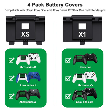 Rechargeable 2×3600mWh Battery Packs for Xbox Series X/S & Xbox One with USB Charging Cable