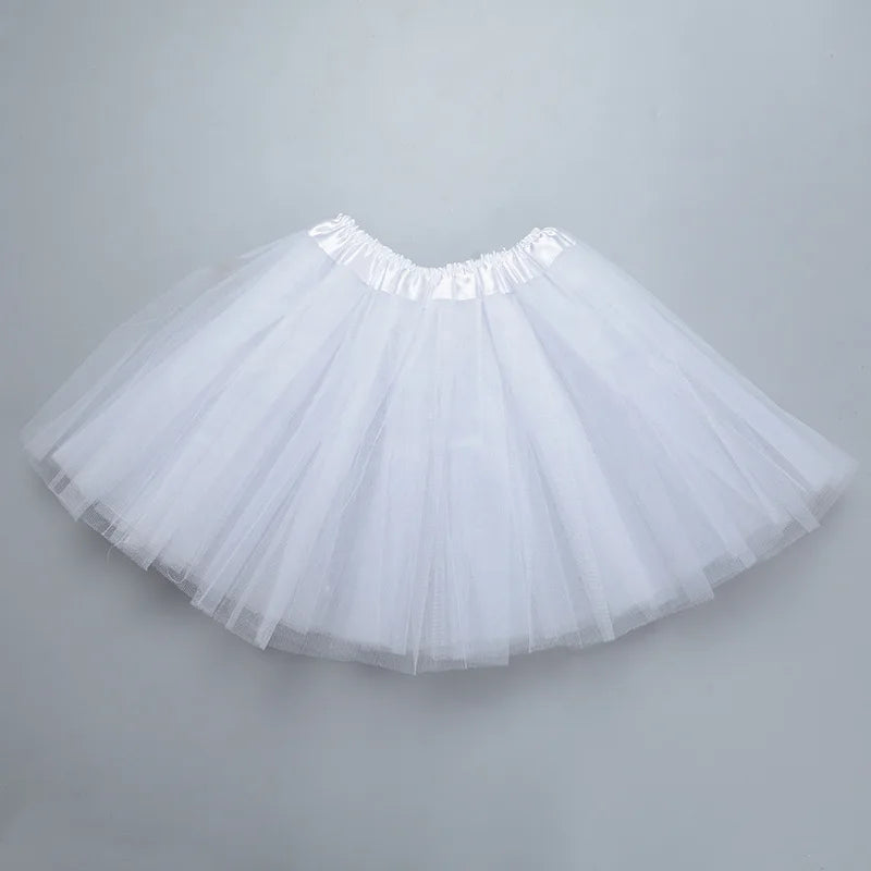 Girls’ Tulle Tutu Skirt – 3-Layer Ballet Mini Skirt for Dance, Birthday Party, Princess Dress 2-8Y