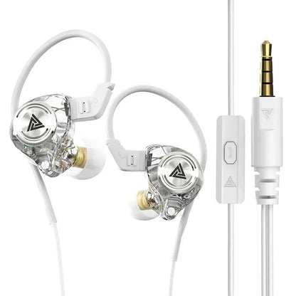 QKZ AK3 Wired Earphones - HiFi Bass Headphones with Microphone for Gaming, Sports & Music