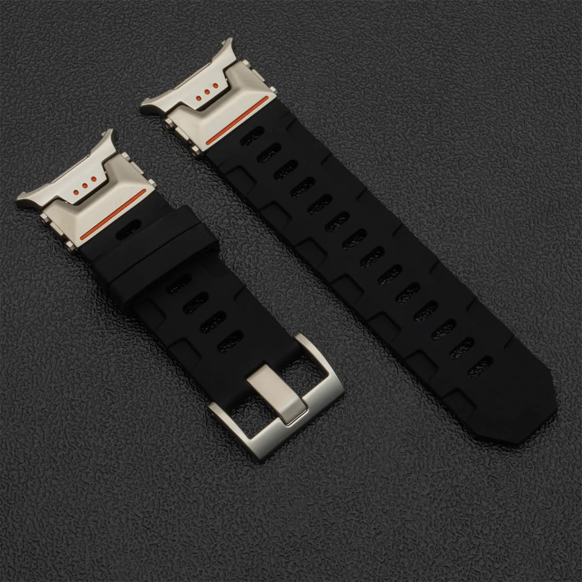 Soft Silicone Loop Strap for Samsung Galaxy Watch Ultra 47mm – Luxury Sports Band with Curved End for Men