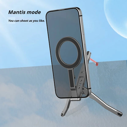 Aluminum Magnetic Phone Tripod – Foldable Universal Magsafe Holder & Camera Phone Stand