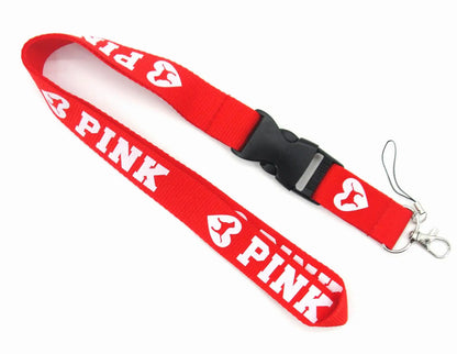 LOVE PINK Cellphone Lanyard Strap – Detachable Buckle Holder for Keys, ID Cards, Clothing & Accessories (H005)