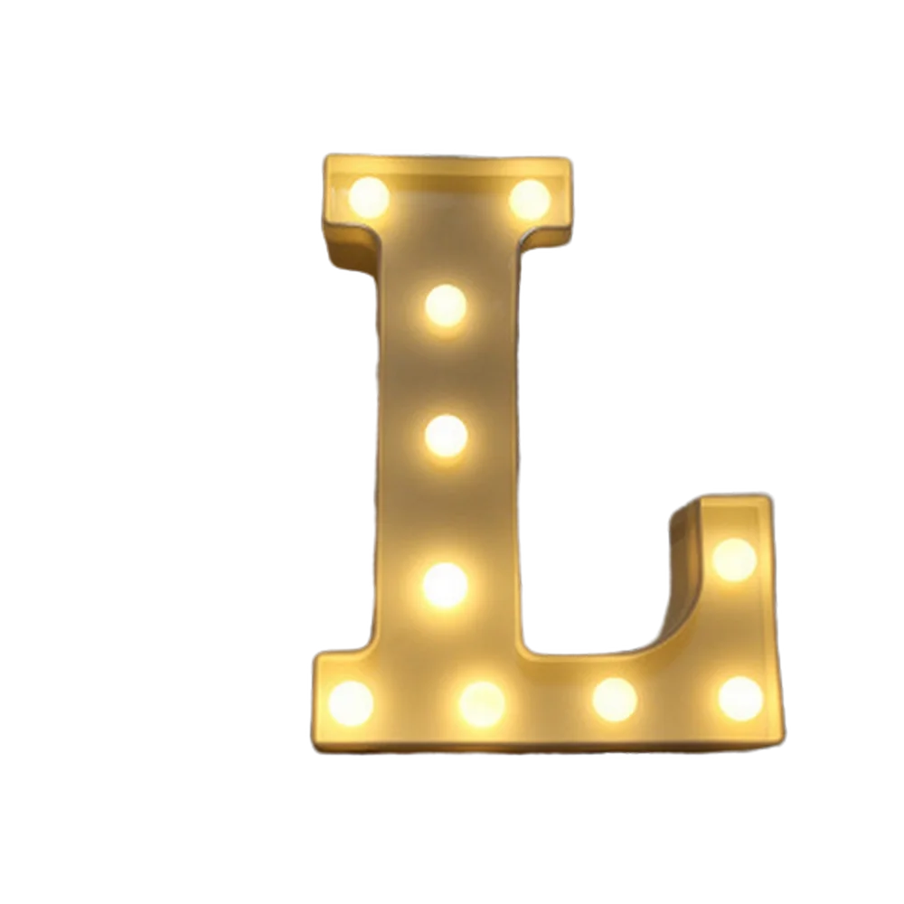 LED Number & Letter Night Light - Luminous A-Z Alphabet & 0-9 Lamp for Party and Wedding Decor