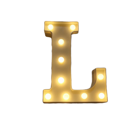 LED Number & Letter Night Light - Luminous A-Z Alphabet & 0-9 Lamp for Party and Wedding Decor