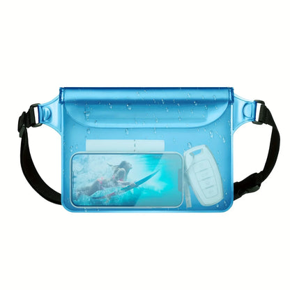 Waterproof Phone Waist Bag - 3-Layer Sealed Touch Screen Dry Bag for Swimming, Drifting & Diving