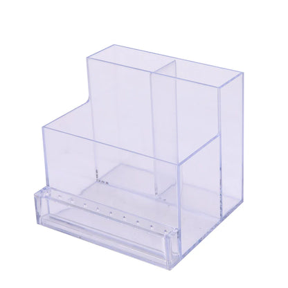 Clear Nail Drill Bit Holder - Transparent Display Box Organizer for Manicure Tools, Nail Art Accessories & Beauty Storage