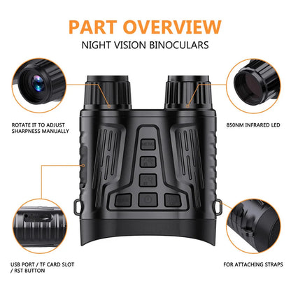4K Digital Night Vision Goggles Binoculars | Rechargeable with 3.2" Screen & 8X Zoom for Hunting