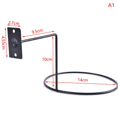 Multi-Purpose Football Display Shelf – Wall-Mounted Basketball Storage Rack, Iron Space-Saving Holder for Living Room Decoration
