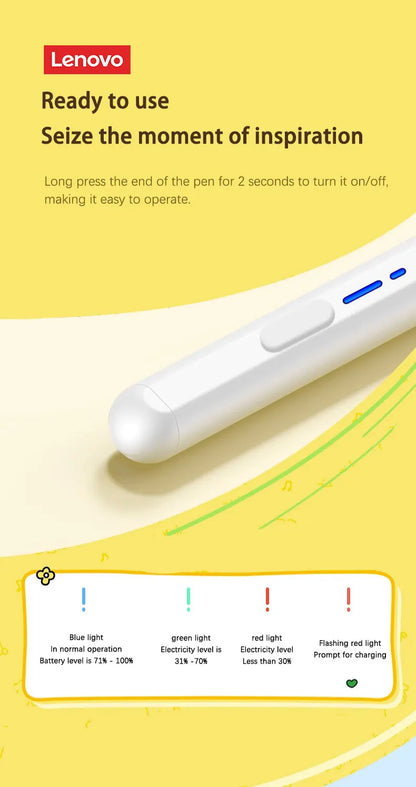 Lenovo BP16 Universal Stylus Touch Pen – Capacitive Drawing Pen for Tablets, Android, iOS Phones & iPad