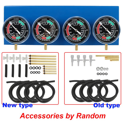 2/4 Cylinder Motorcycle Carburetor Synchronizer Kit — Ignition Tester & Balancer Gauge Set for Motorbike Diagnostics